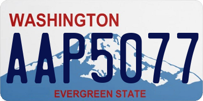 WA license plate AAP5077