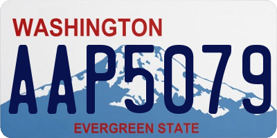 WA license plate AAP5079