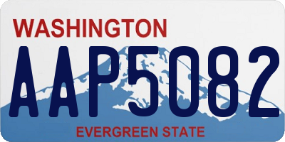 WA license plate AAP5082