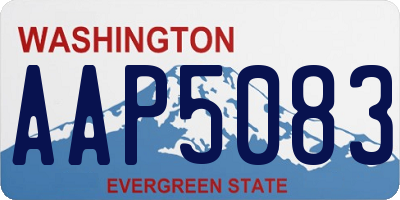 WA license plate AAP5083