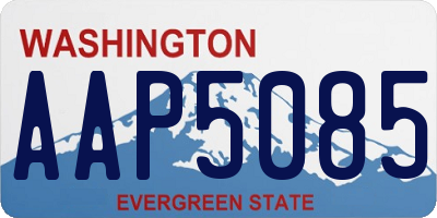 WA license plate AAP5085