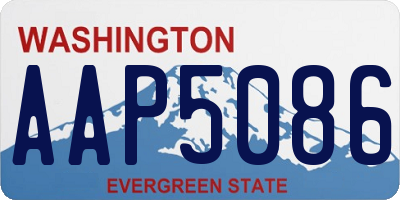 WA license plate AAP5086