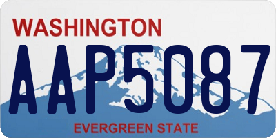 WA license plate AAP5087