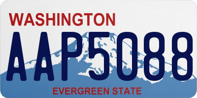 WA license plate AAP5088