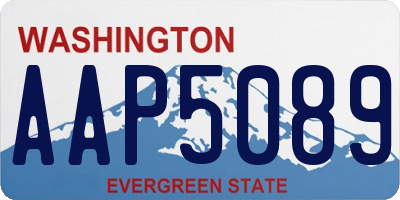 WA license plate AAP5089