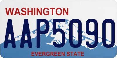 WA license plate AAP5090