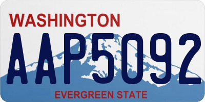 WA license plate AAP5092