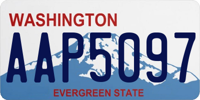 WA license plate AAP5097