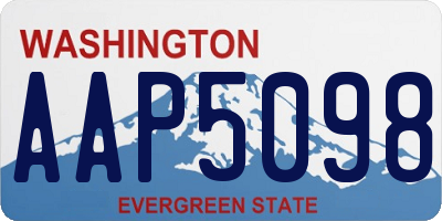 WA license plate AAP5098