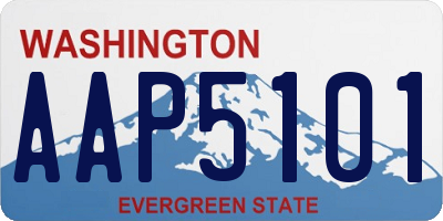 WA license plate AAP5101