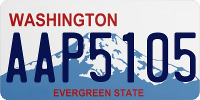 WA license plate AAP5105