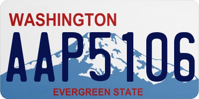 WA license plate AAP5106