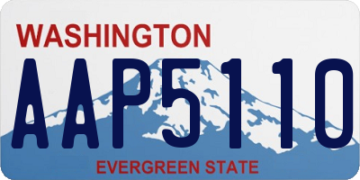 WA license plate AAP5110