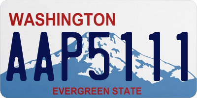 WA license plate AAP5111