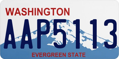 WA license plate AAP5113