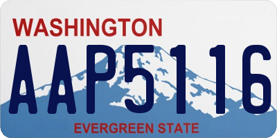 WA license plate AAP5116