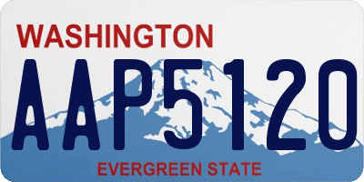 WA license plate AAP5120