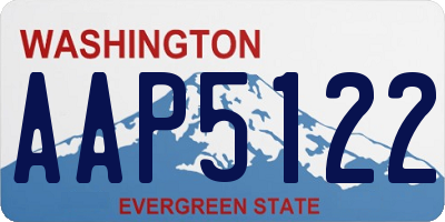 WA license plate AAP5122