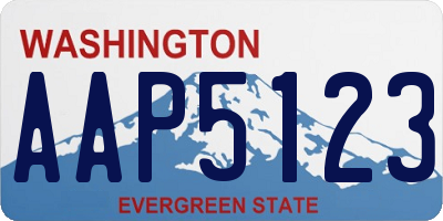 WA license plate AAP5123