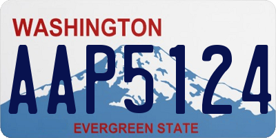 WA license plate AAP5124