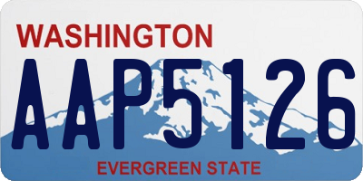 WA license plate AAP5126