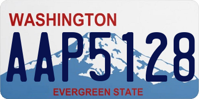 WA license plate AAP5128