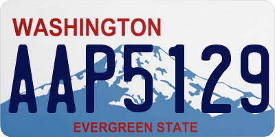 WA license plate AAP5129