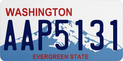 WA license plate AAP5131