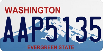 WA license plate AAP5135