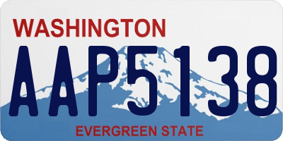 WA license plate AAP5138