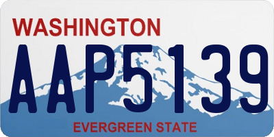 WA license plate AAP5139