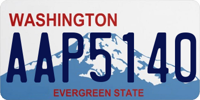 WA license plate AAP5140