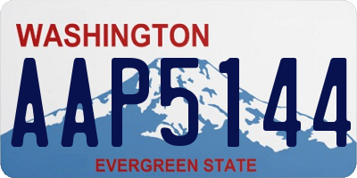 WA license plate AAP5144