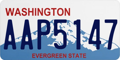 WA license plate AAP5147