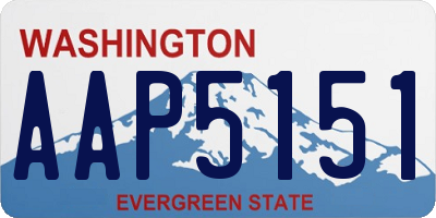 WA license plate AAP5151