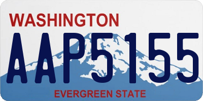 WA license plate AAP5155