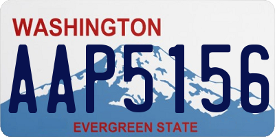 WA license plate AAP5156