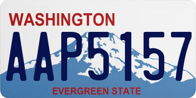 WA license plate AAP5157
