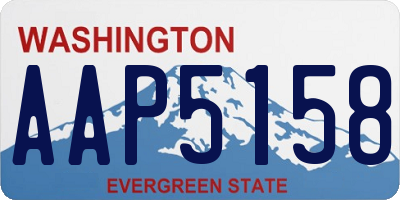 WA license plate AAP5158