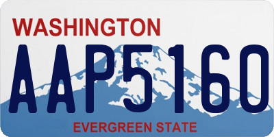 WA license plate AAP5160