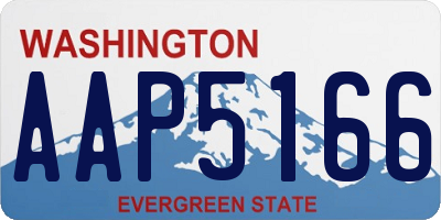 WA license plate AAP5166