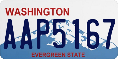 WA license plate AAP5167