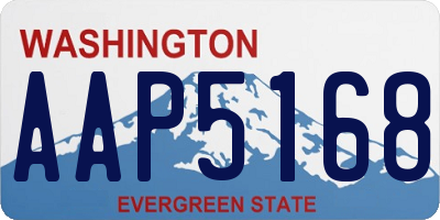 WA license plate AAP5168