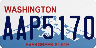 WA license plate AAP5170