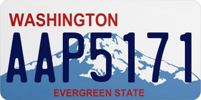 WA license plate AAP5171