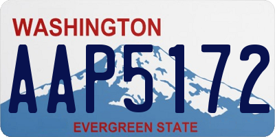 WA license plate AAP5172