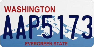WA license plate AAP5173