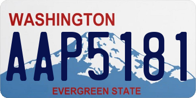 WA license plate AAP5181