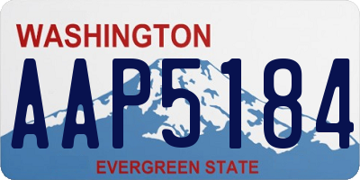 WA license plate AAP5184