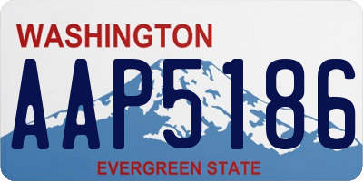 WA license plate AAP5186